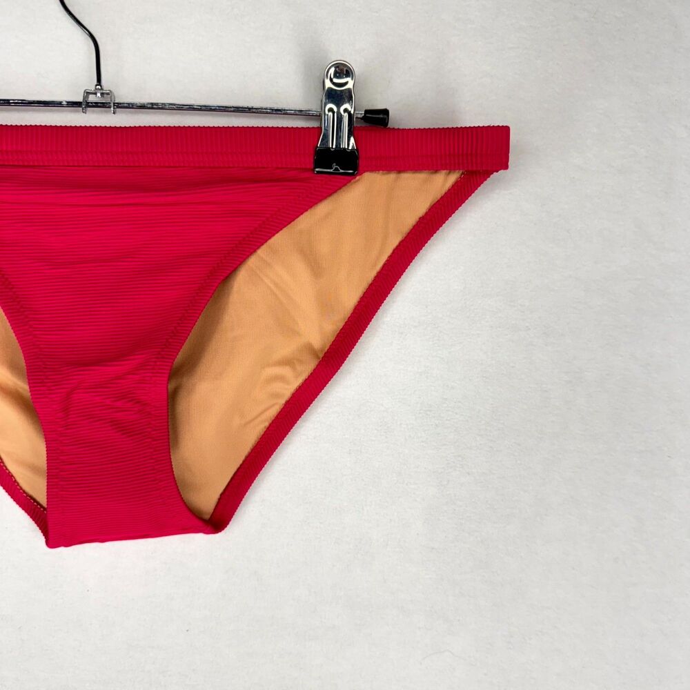 J.Crew Ribbed Bikini Bottoms Bright Pink Ladies Size M NEW BH485 WHI‎ - Picture 4 of 9